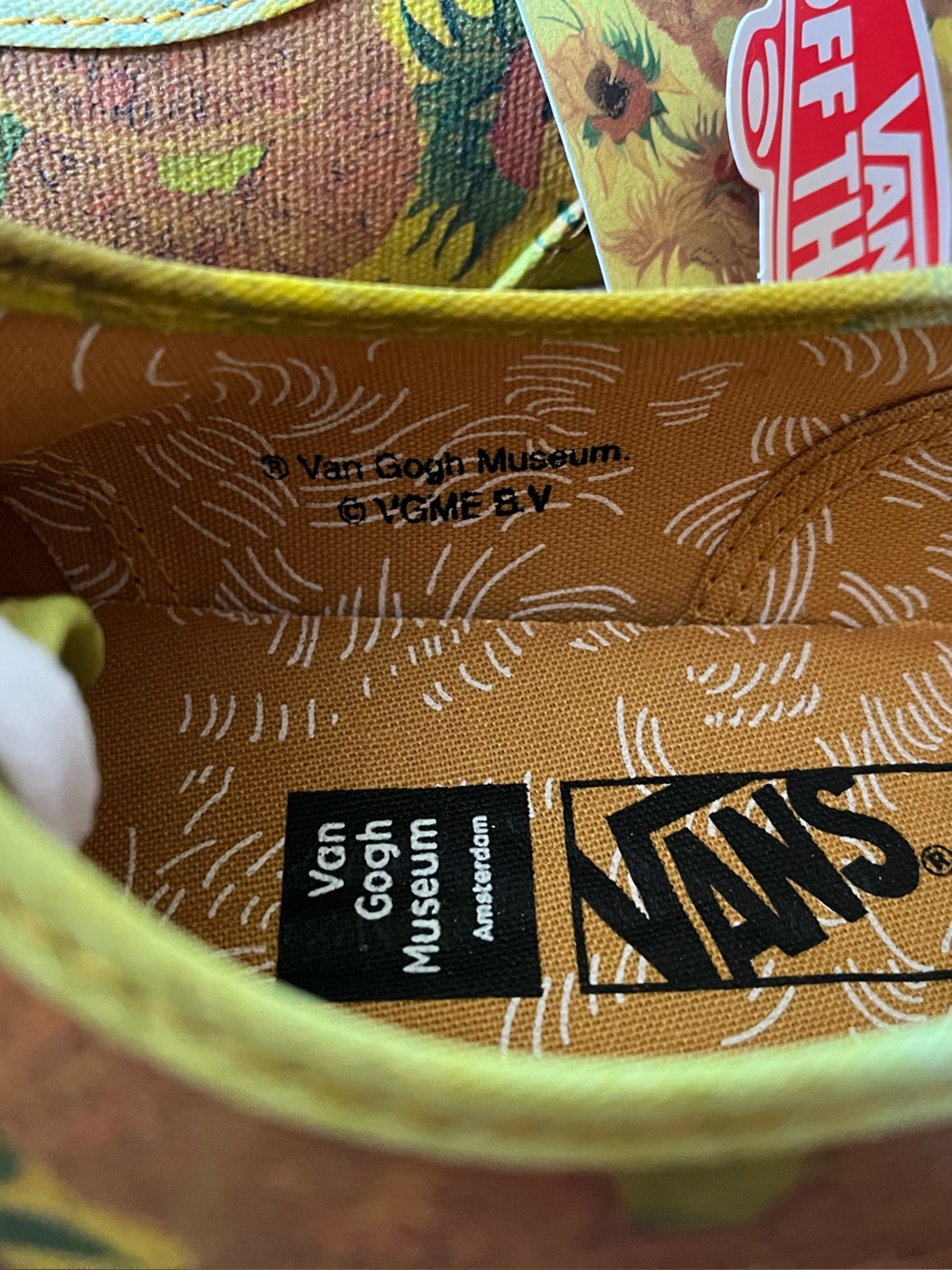 NWT Vans Van Gogh Sunflower Shoes Women’s 9.5/Men’s 8 - Picture 11 of 13